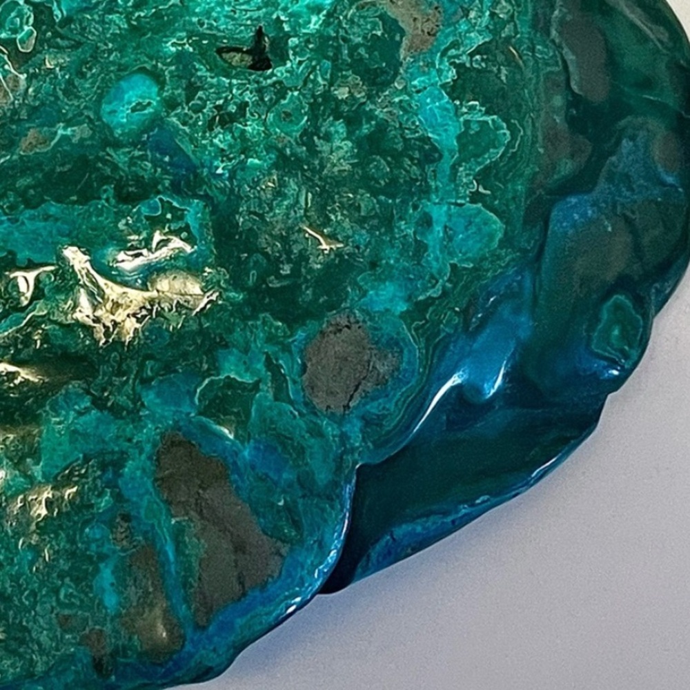 Grade A Chrysocolla Slab w/ Malachite